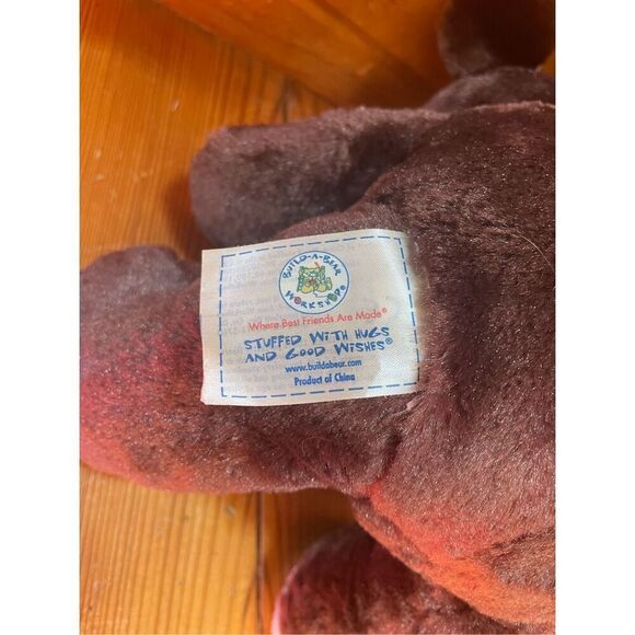 Build A Bear Puppy Dog Plush Dark Brown White Eye Patch 12” BABW Stuffed Toy - Picture 3 of 3
